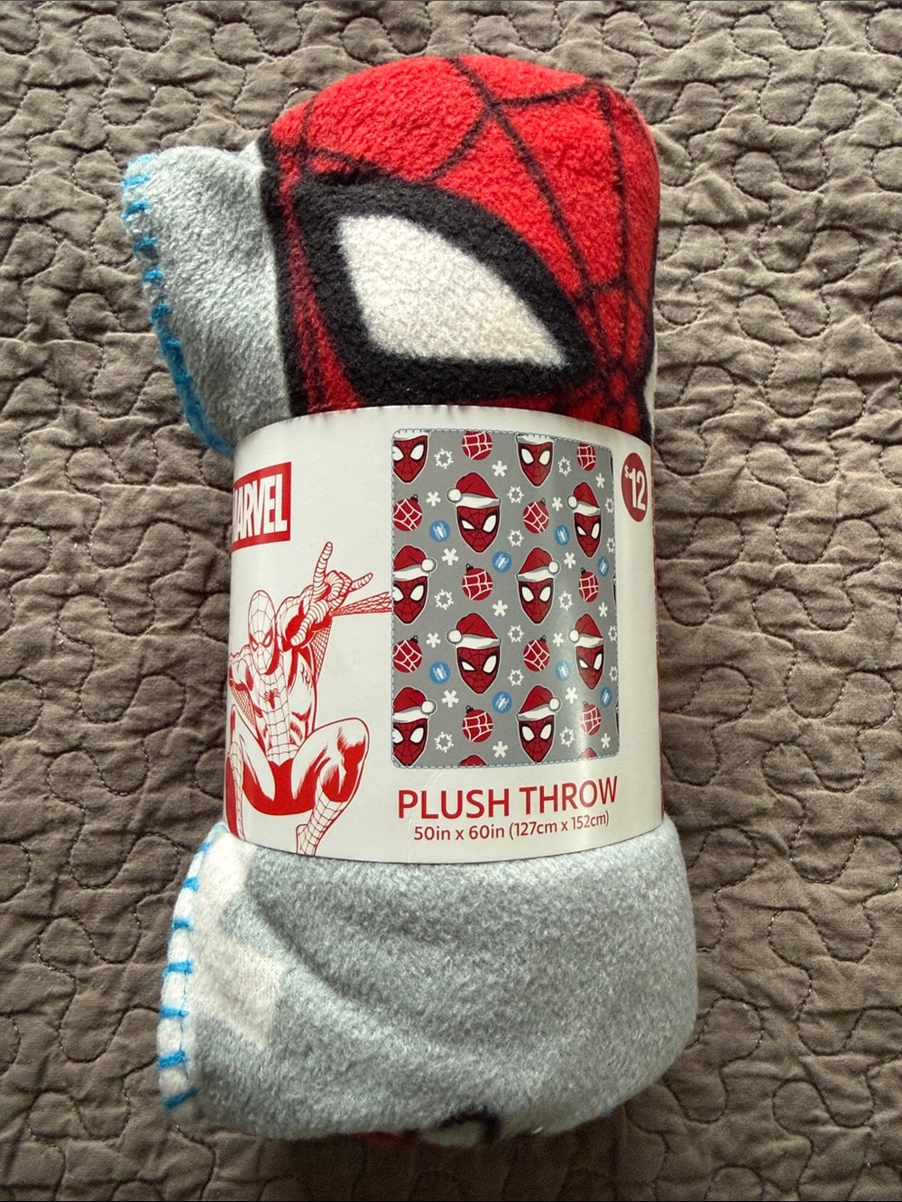 Marvel Spider-Man Plush Throw Blanket - Red, Gray, Blue
